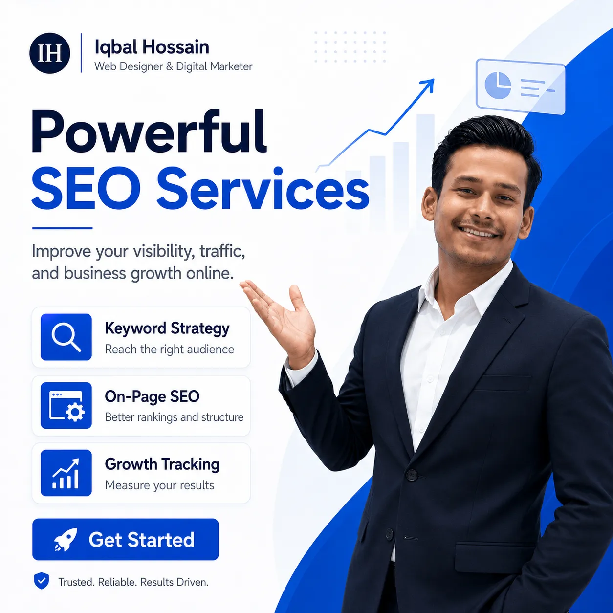 Powerful SEO Services promotional graphic
